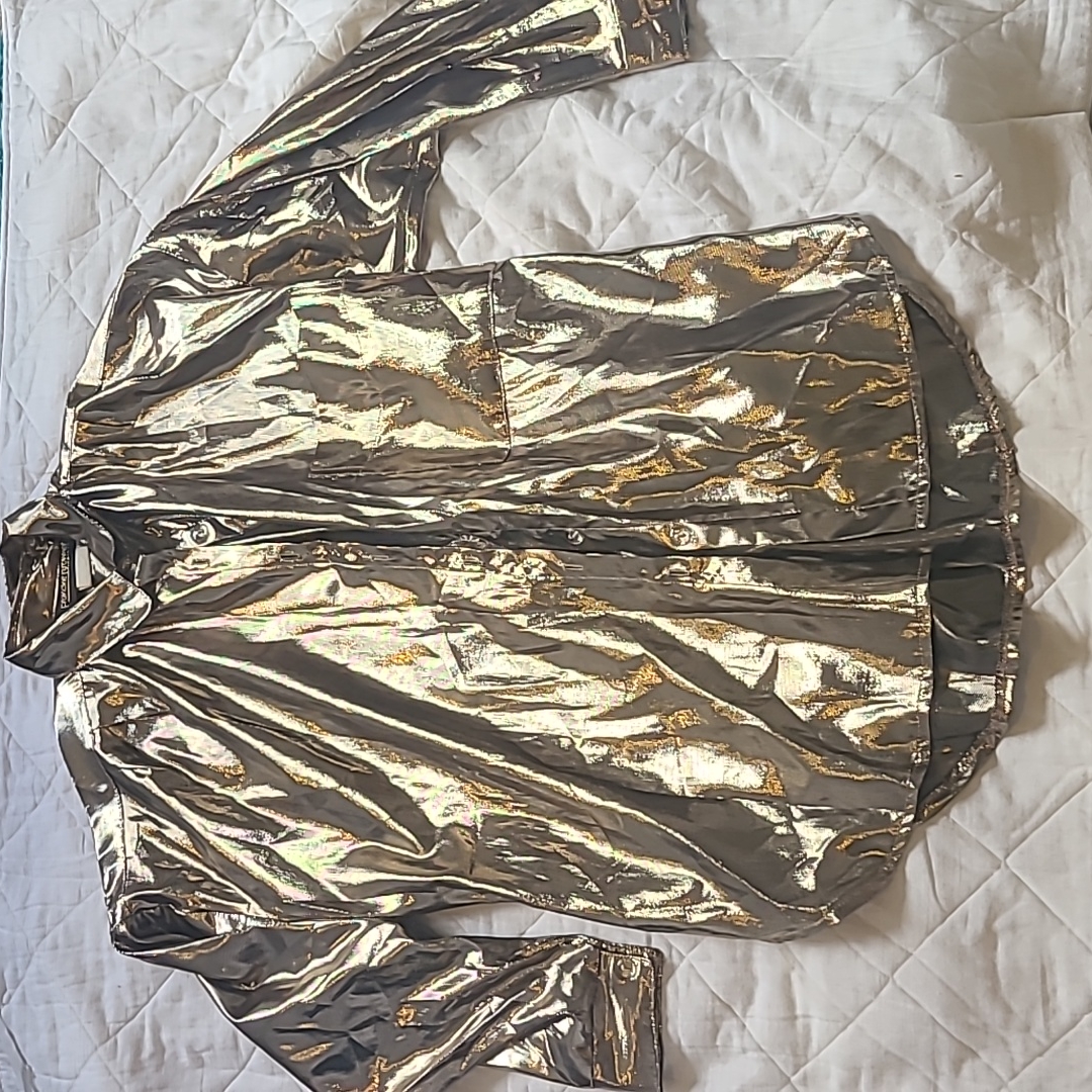 Iconic Gold Button Down 100% Polyester